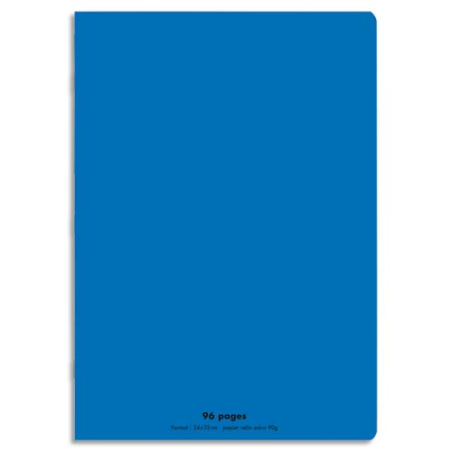Cahier 24x32cm 48 pages 90g grands carreaux. Couverture polypropylène coloris assortis