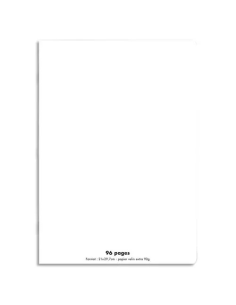 Cahier 96 pages  21x29,7cm, grands carreaux