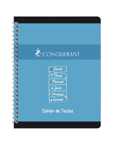 Cahier de texte à reliure intégrale 124 pages,...