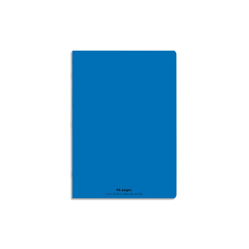 Cahier 24x32cm 48 pages 90g grands carreaux. Couverture polypropylène coloris assortis