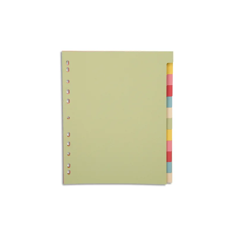 intercalaires 12 touches carte recyclée. Format A4+.