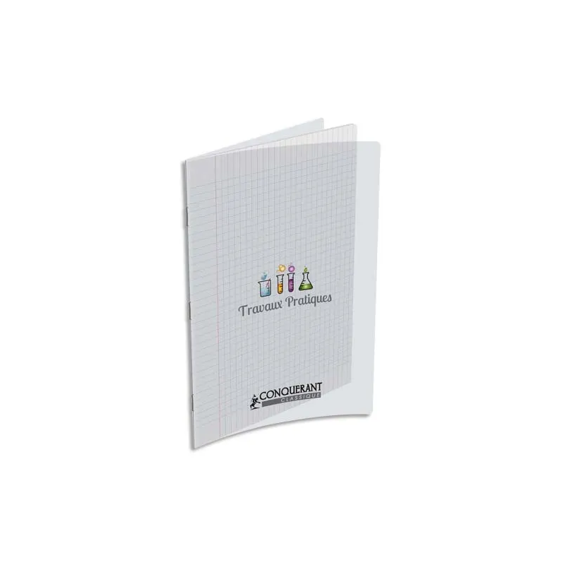 Cahier TP 24x32cm 48 pages grands carreaux +48 pages unies. Couverture PP
