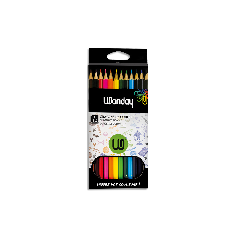 Pochette de 12 crayons de couleur