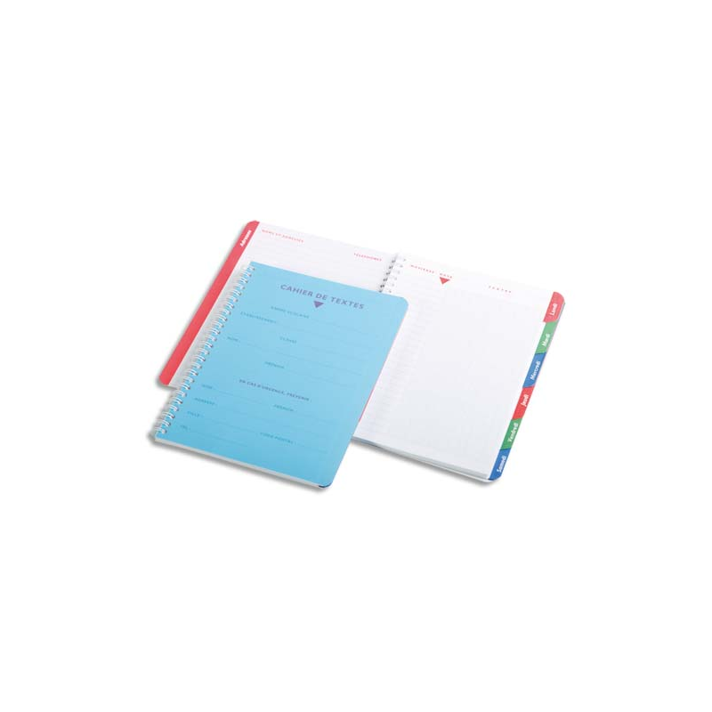 Cahier de texte 17x22cm couverture PP