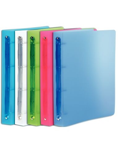 Classeur 4 anneaux en PP CHROMALINE, A4+, dos 4...