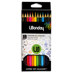 Étui de 12 crayons de couleur assortis