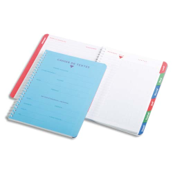 Cahier de texte à reliure intégrale 124 pages, 17x22 cm,...