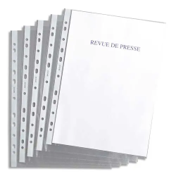 Sachet de 100 pochettes perforées en polypropylène grainé...