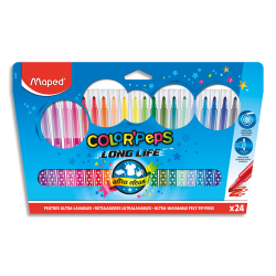 24 feutres de coloriage. Pointe moyenne