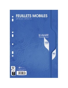 Sachet de 50 feuillets mobiles, format A4, seyès, papier...